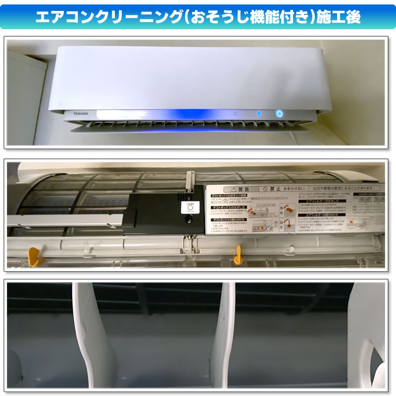 エアコンクリーニング(東芝 大清快 RAS-E406DR-W フィルター自動お掃除機能付き)(神奈川県川崎市多摩区)02