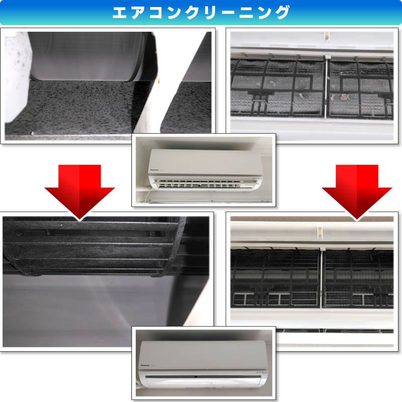 エアコンクリーニング(パナソニック ルームエアコンCS-226CF-W)(神奈川県川崎市多摩区)